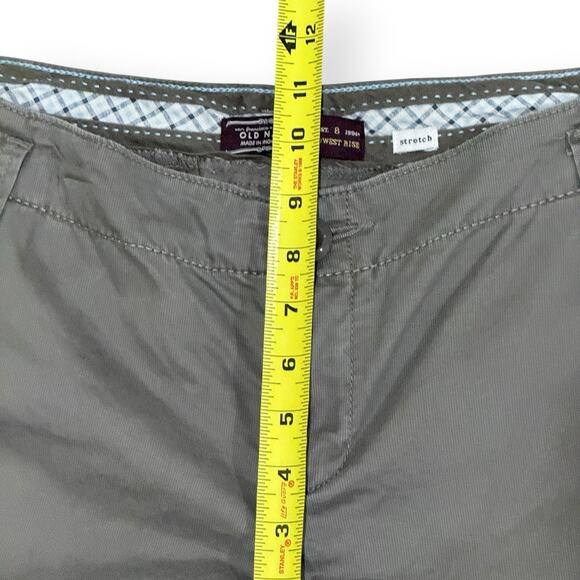 Y2K Old Navy Lowest Rise Khaki Chino Pants 8 Taupe Flare Wide Leg Pockets 32x32 - Picture 9 of 10
